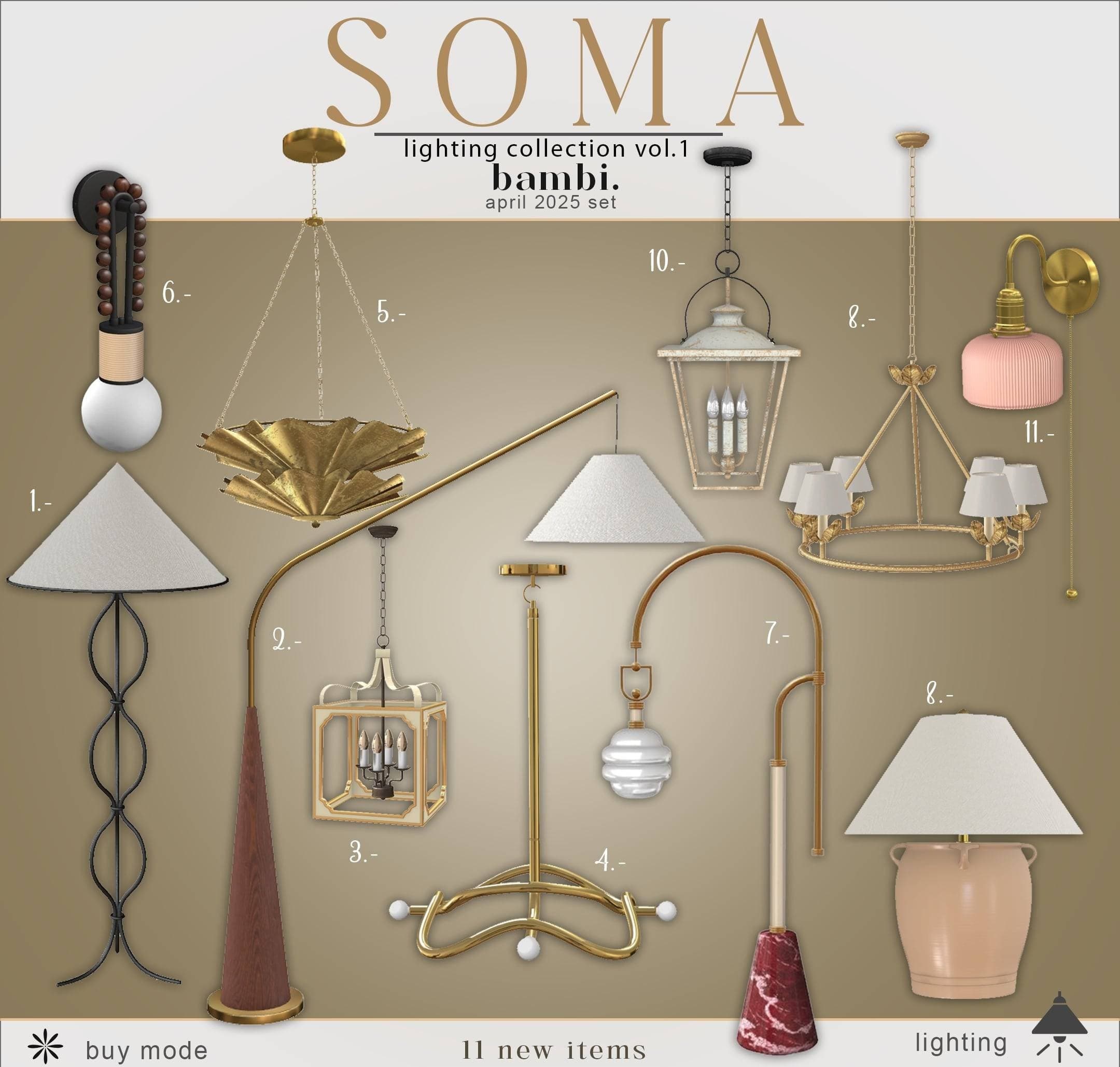 Коллекция светильников Soma Lights Vol.1